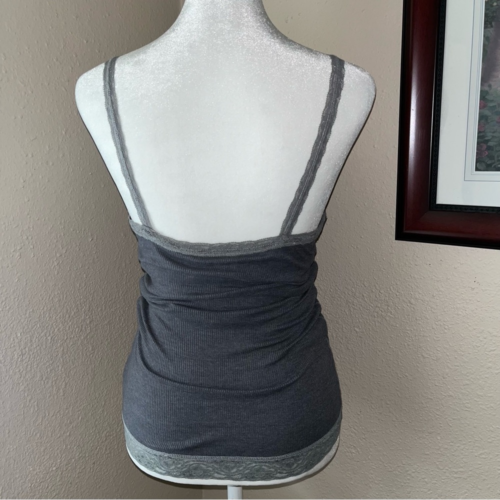 Vintage Y2K Abercrombie & Fitch 2000s Lace Trim Cami Tank Top - Picture 5 of 6